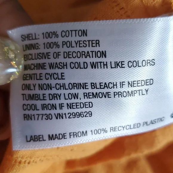 Knox Rose woman's orange buttondown dress size M - Picture 14 of 14